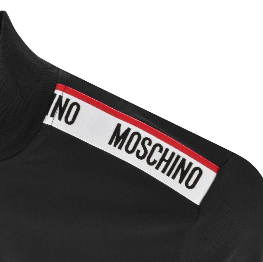 Alternative Image for ProductMoschino Tape Half Zip Sweatshirt Black3