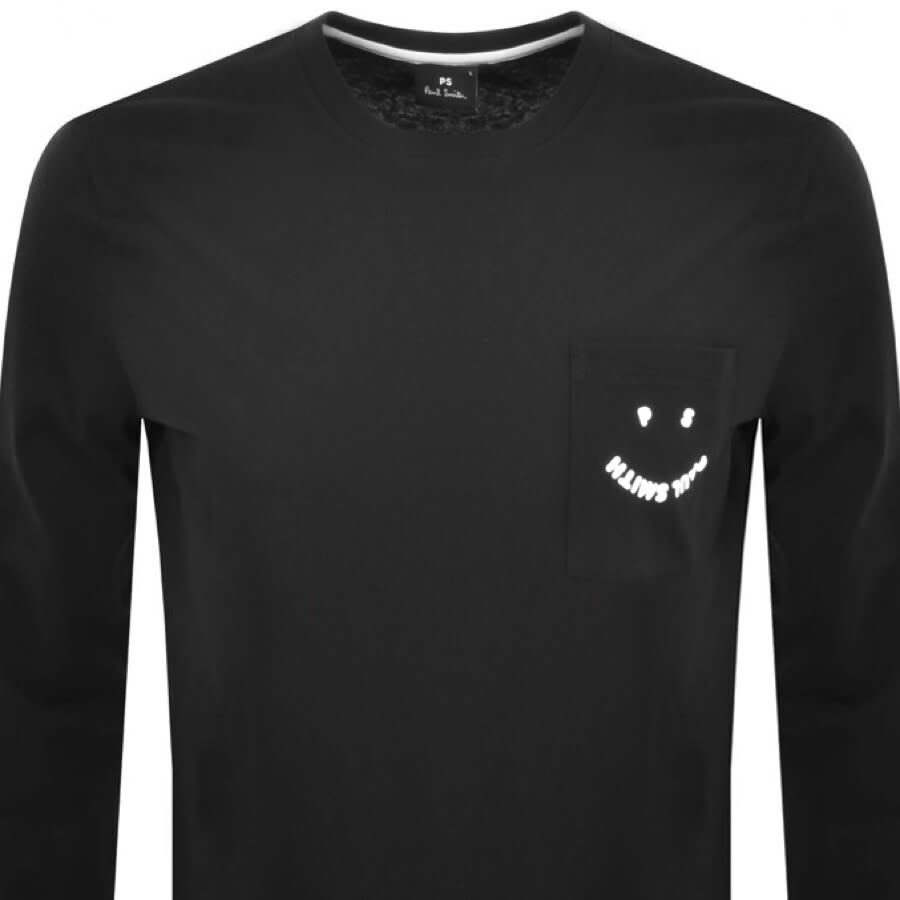Alternative Image for ProductPS By Paul Smith Happy Smile Logo T Shirt Black2