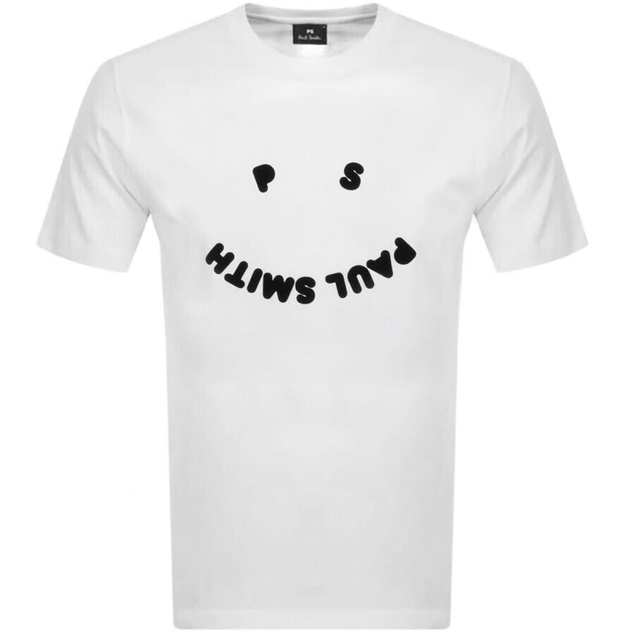Alternative Image for ProductPS By Paul Smith Happy Smile Logo T Shirt White1