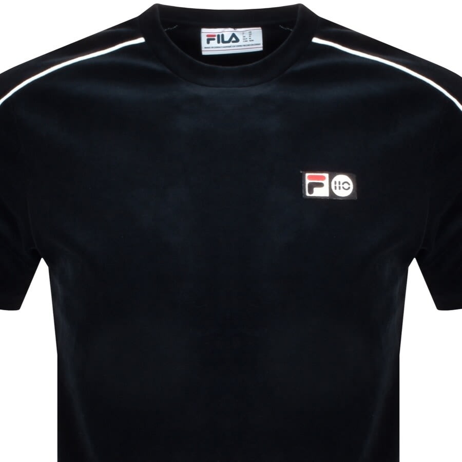 Alternative Image for ProductFila Vintage Hector Velour T Shirt Black2
