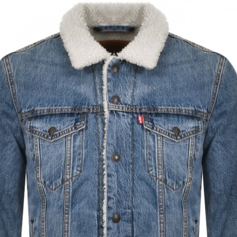 Alternative Image for ProductLevis Sherpa Trucker Denim Jacket Blue2