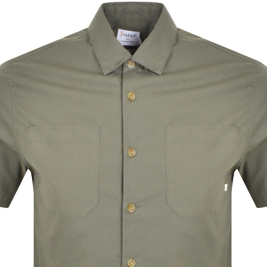 Alternative Image for ProductFarah Vintage Wolstencroft Short Sleeve Shirt Gree2