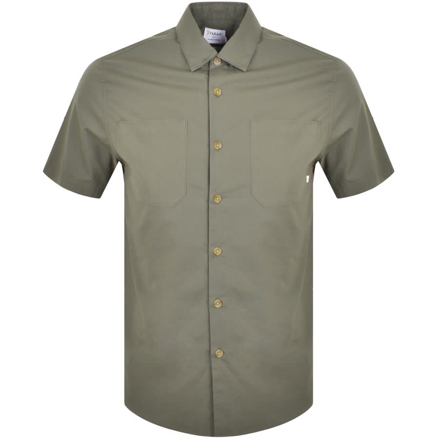 Alternative Image for ProductFarah Vintage Wolstencroft Short Sleeve Shirt Gree1