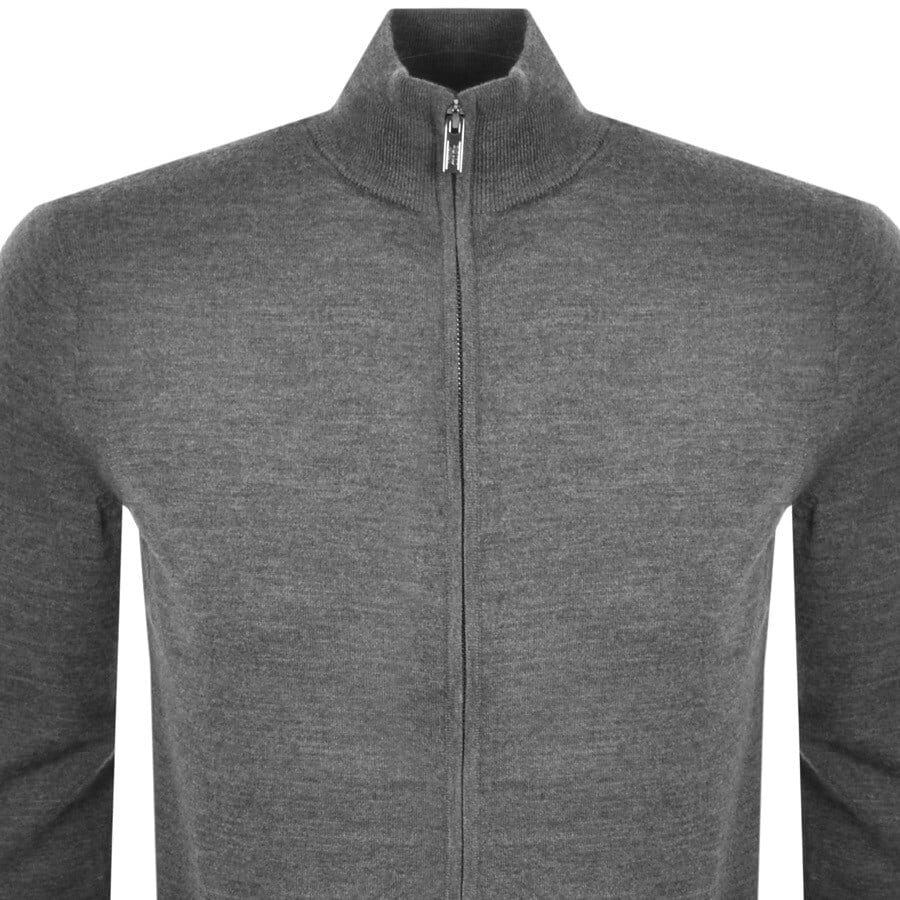 Alternative Image for ProductEmporio Armani Wool Knit Cardigan Grey2