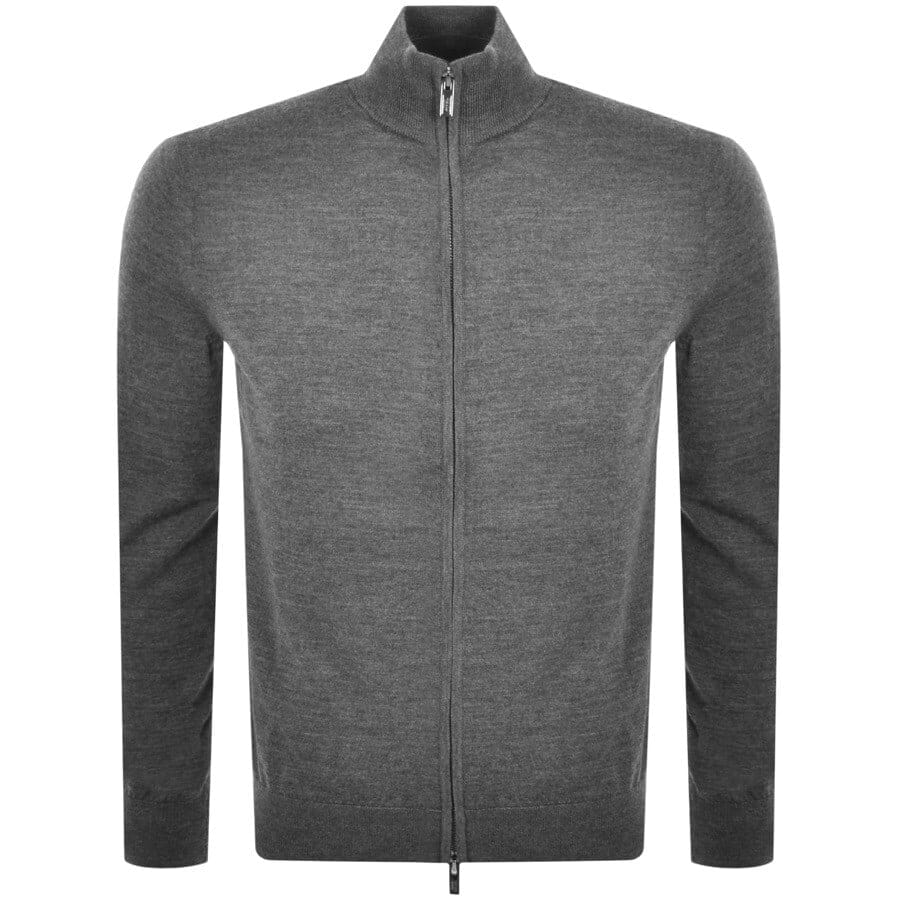Alternative Image for ProductEmporio Armani Wool Knit Cardigan Grey1
