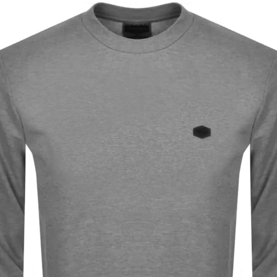 Alternative Image for ProductEmporio Armani Crew Neck Logo Sweatshirt Grey2