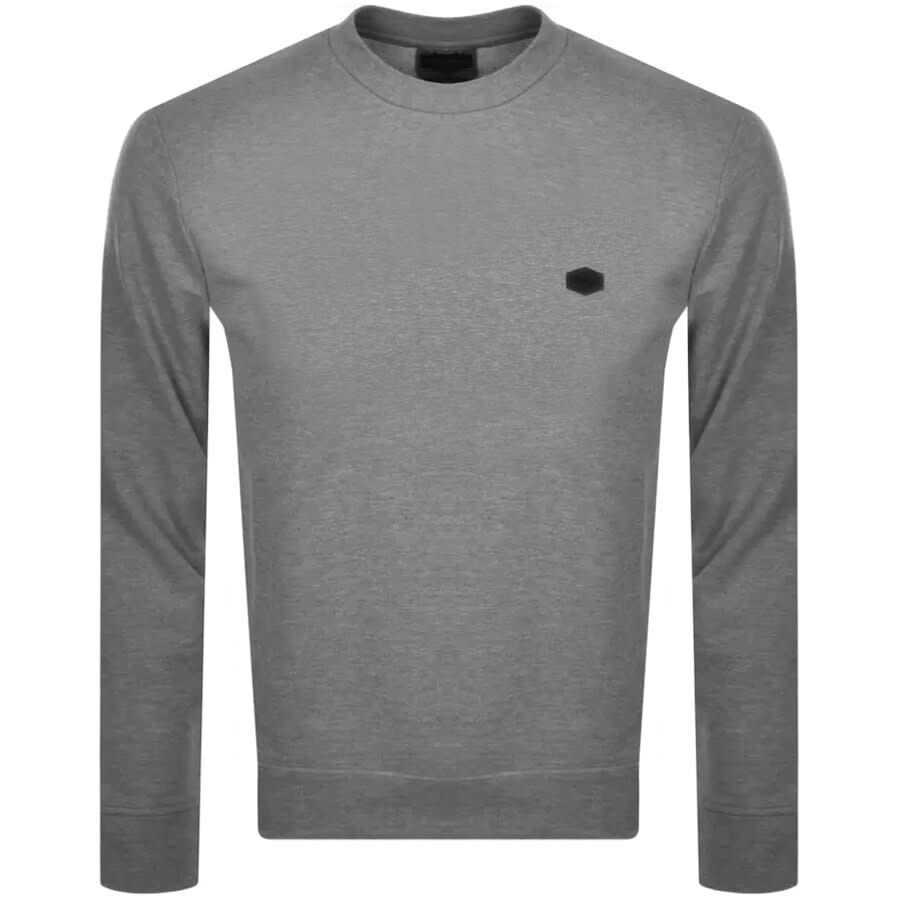 Alternative Image for ProductEmporio Armani Crew Neck Logo Sweatshirt Grey1