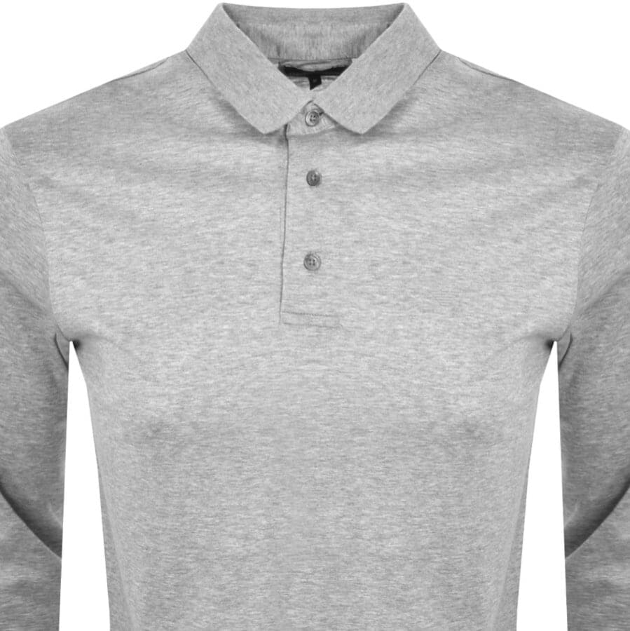 Alternative Image for ProductEmporio Armani Long Sleeved Polo T Shirt Grey2