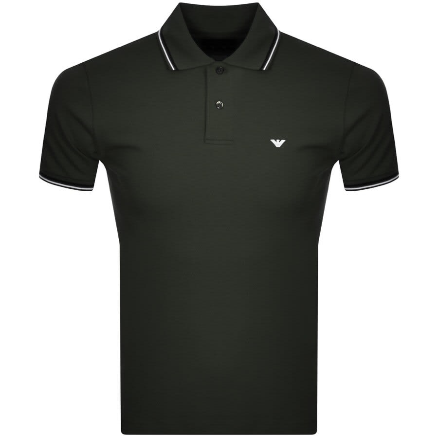 Alternative Image for ProductEmporio Armani Short Sleeved Polo T Shirt Green1