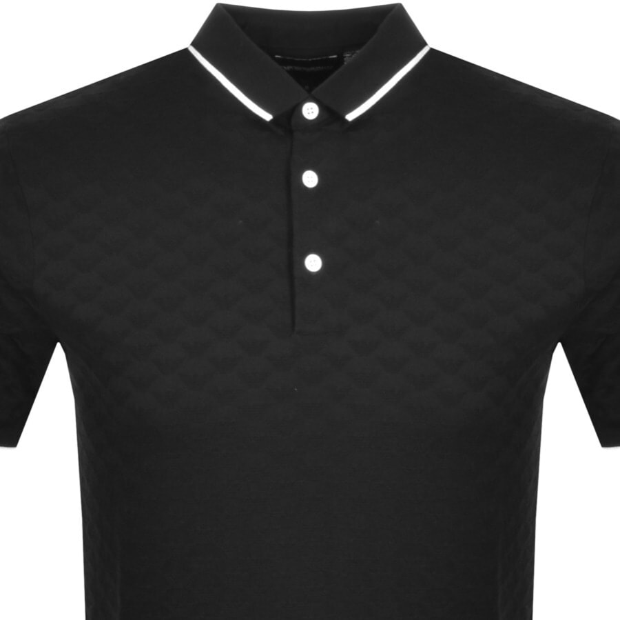 Alternative Image for ProductEmporio Armani Short Sleeved Polo T Shirt Black2