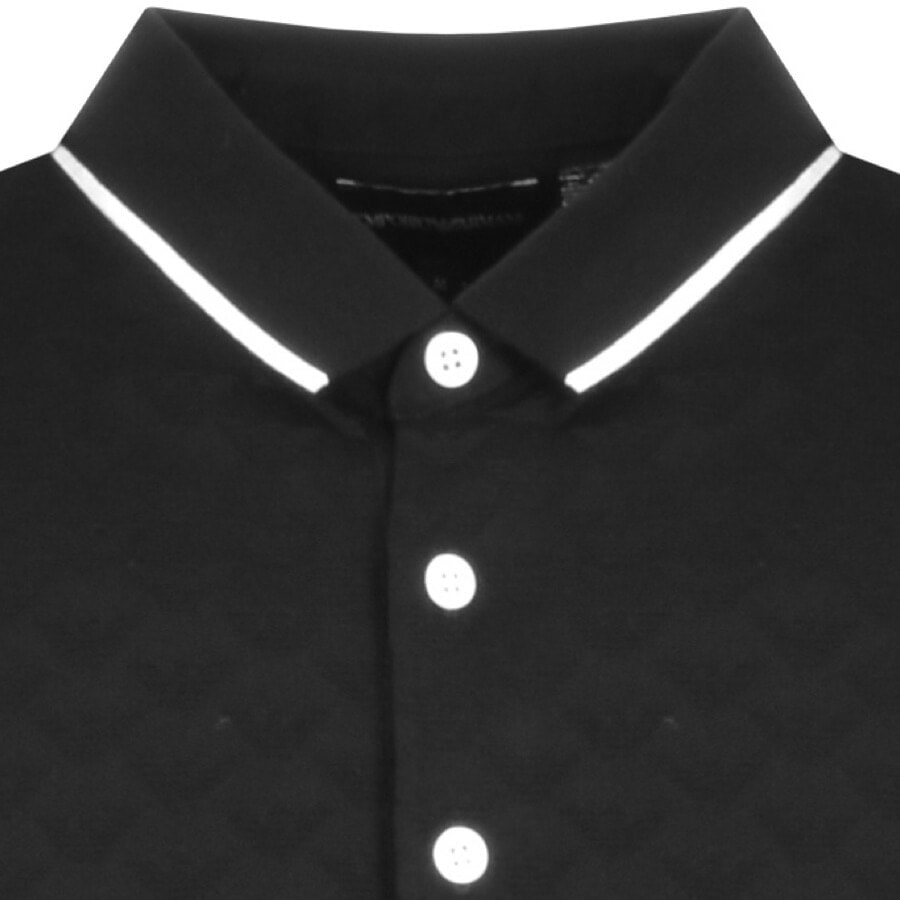 Alternative Image for ProductEmporio Armani Short Sleeved Polo T Shirt Black3