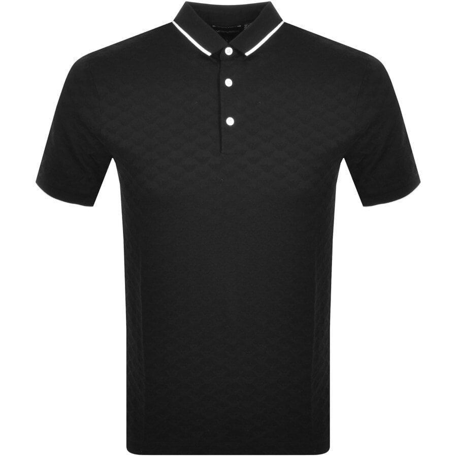 Alternative Image for ProductEmporio Armani Short Sleeved Polo T Shirt Black1