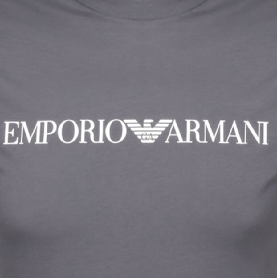 Alternative Image for ProductEmporio Armani Crew Neck Logo T Shirt Grey3