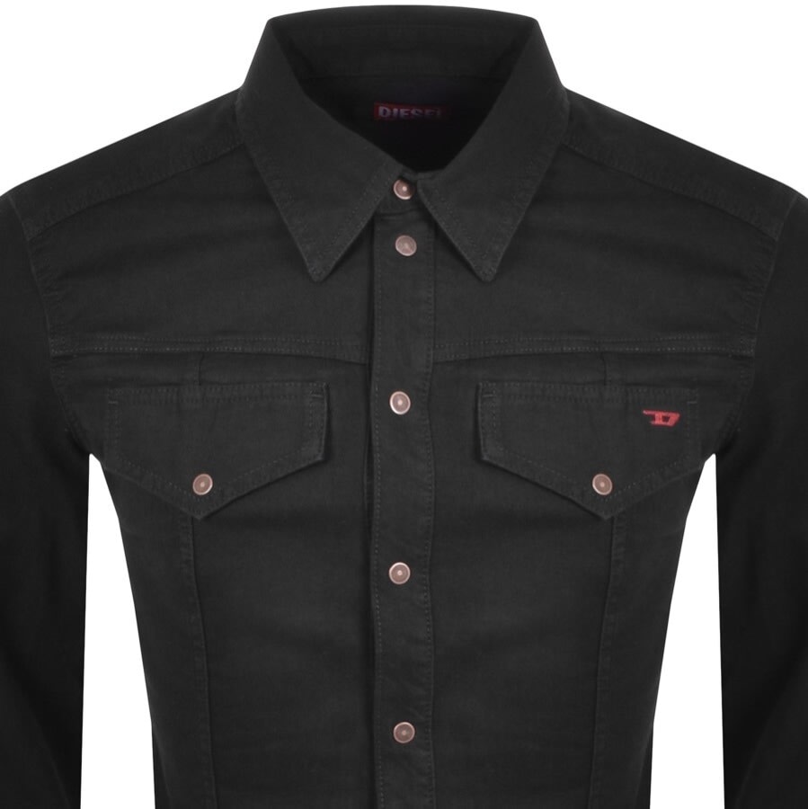 Alternative Image for ProductDiesel D Westy Long Sleeved Denim Shirt Black2