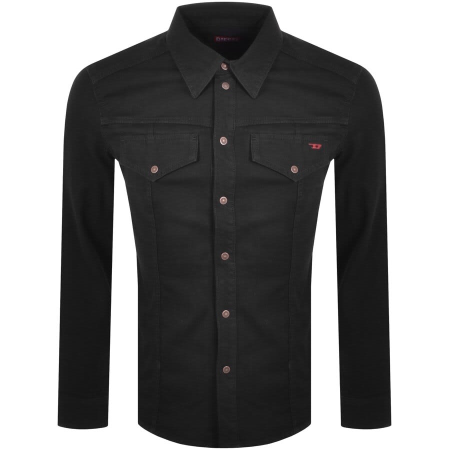 Alternative Image for ProductDiesel D Westy Long Sleeved Denim Shirt Black1