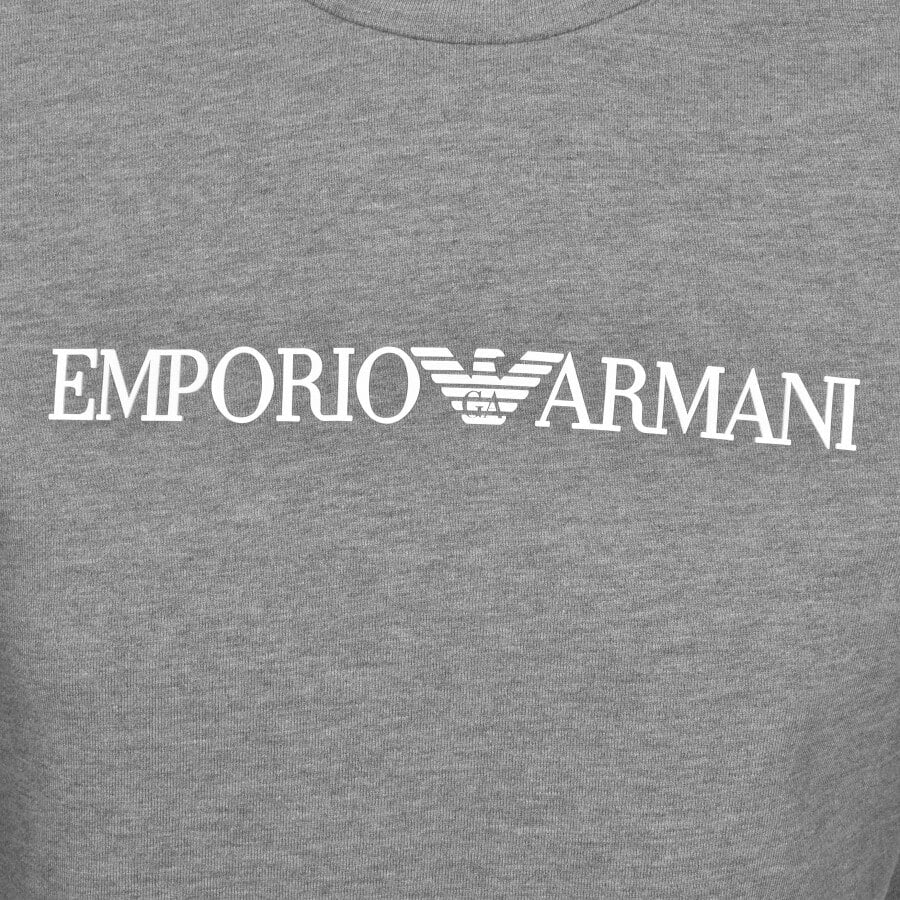 Alternative Image for ProductEmporio Armani Crew Neck Logo Sweatshirt Grey3