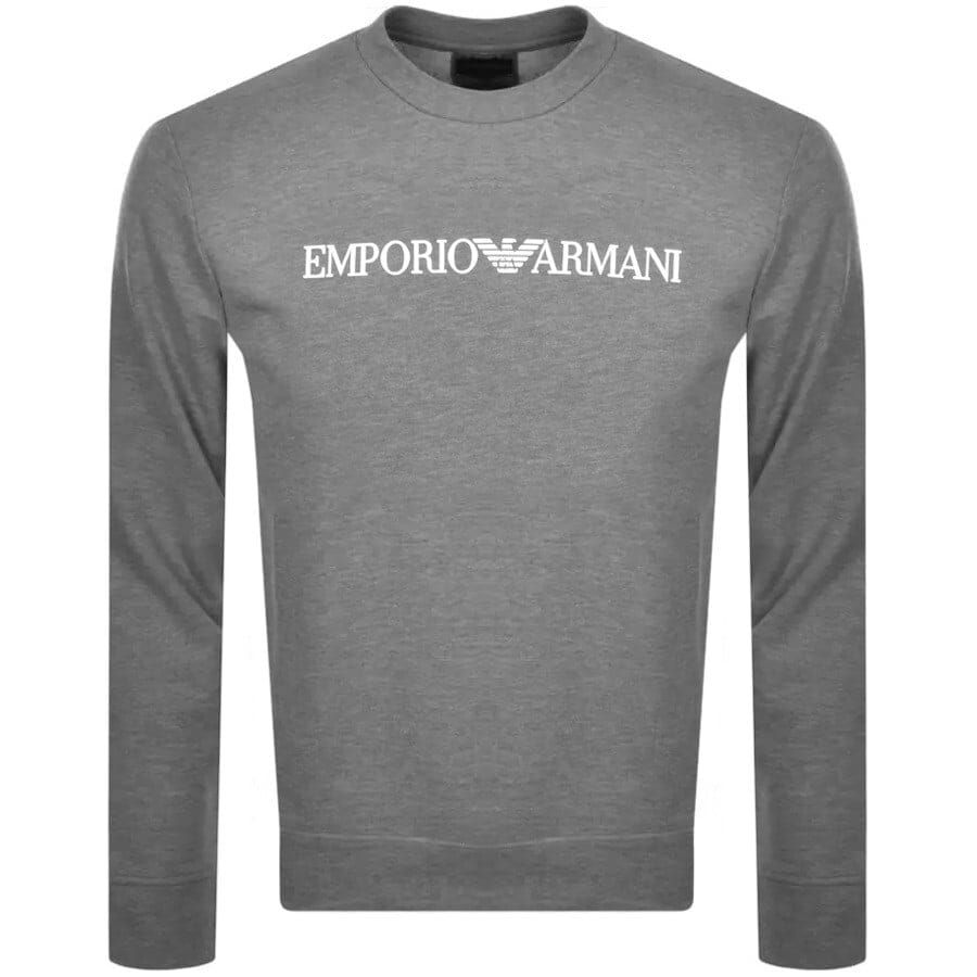 Alternative Image for ProductEmporio Armani Crew Neck Logo Sweatshirt Grey1