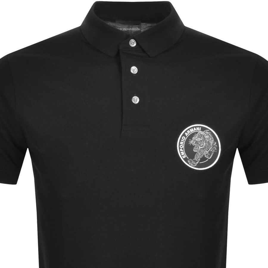 Alternative Image for ProductEmporio Armani Short Sleeved Polo T Shirt Black2