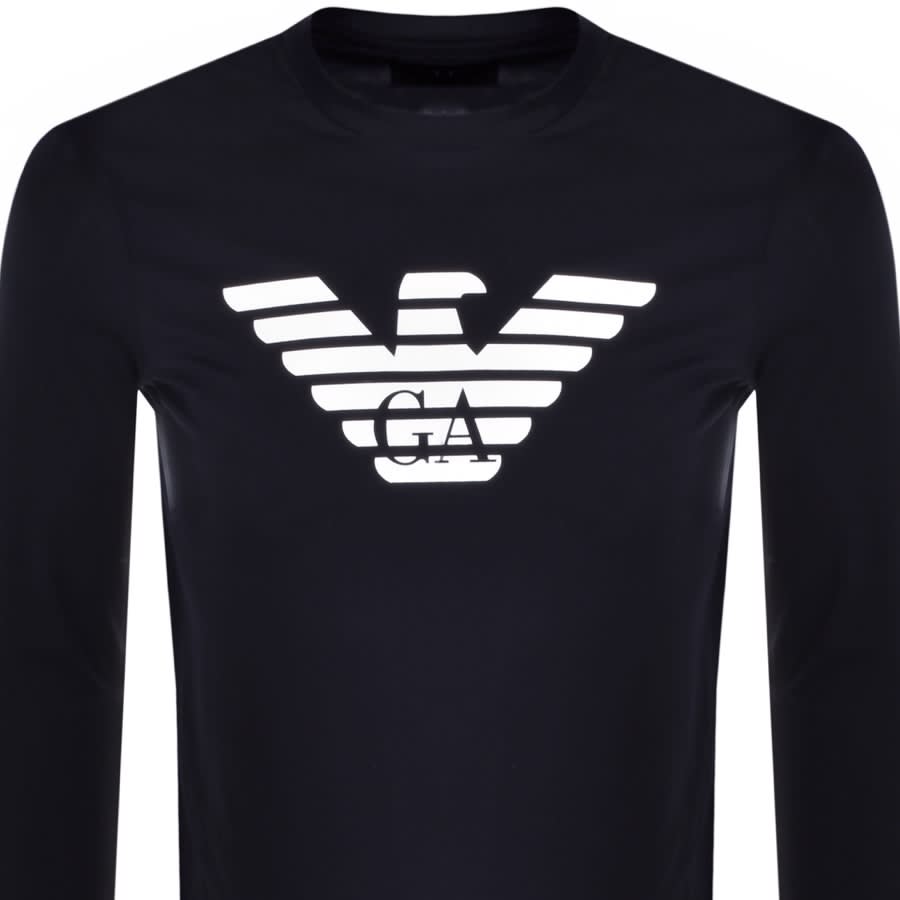 Alternative Image for ProductEmporio Armani Long Sleeved T Shirt Navy2