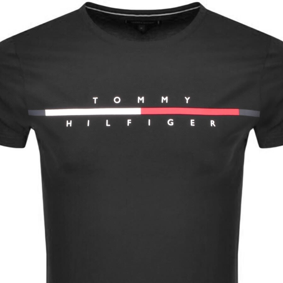 Alternative Image for ProductTommy Hilfiger Corp Split Logo T Shirt Black2