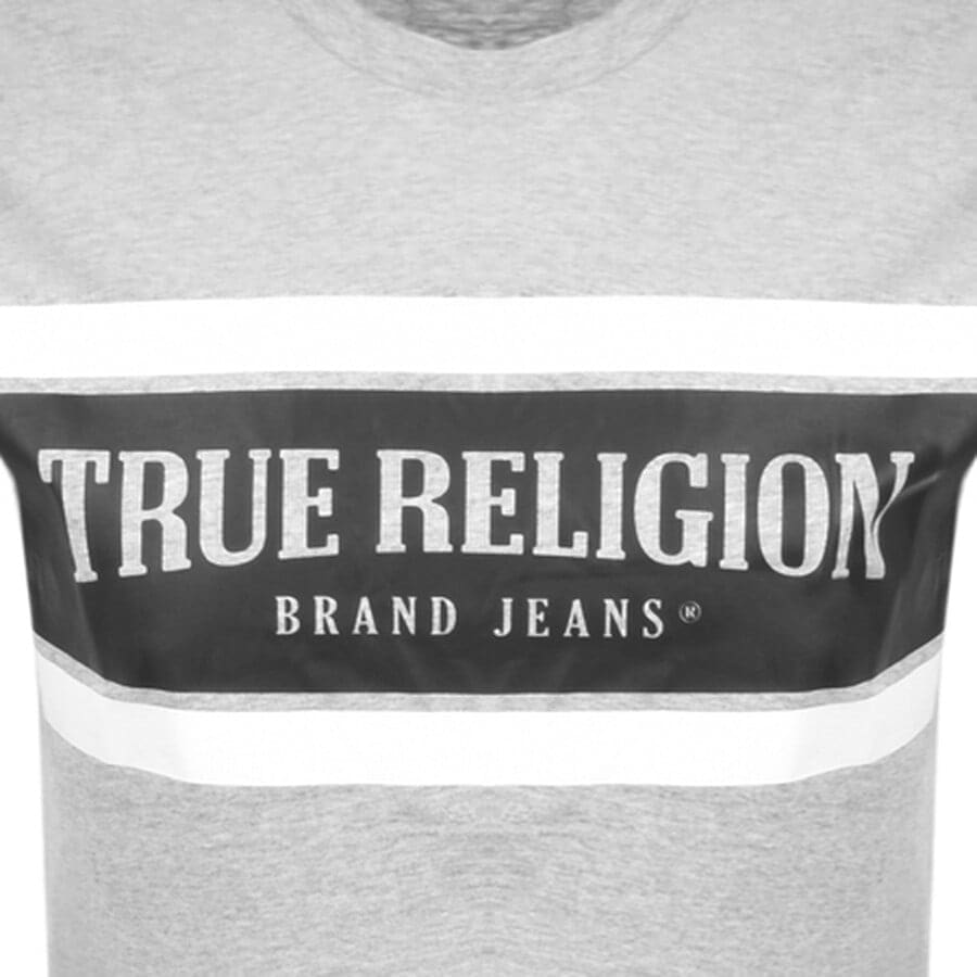 Alternative Image for ProductTrue Religion Stripe Logo T Shirt Grey3