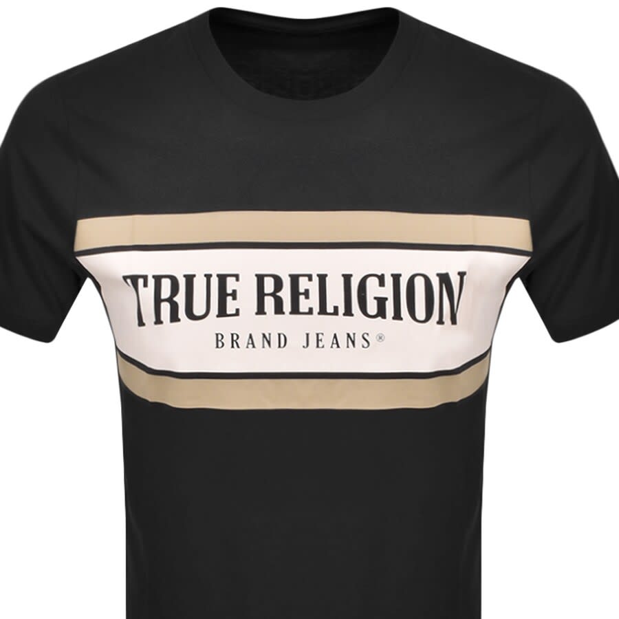 Alternative Image for ProductTrue Religion Stripe Logo T Shirt Black2