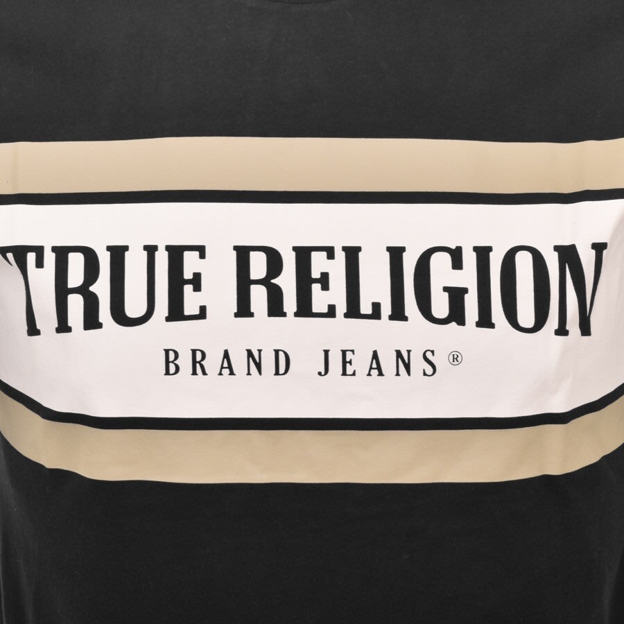 Alternative Image for ProductTrue Religion Stripe Logo T Shirt Black3
