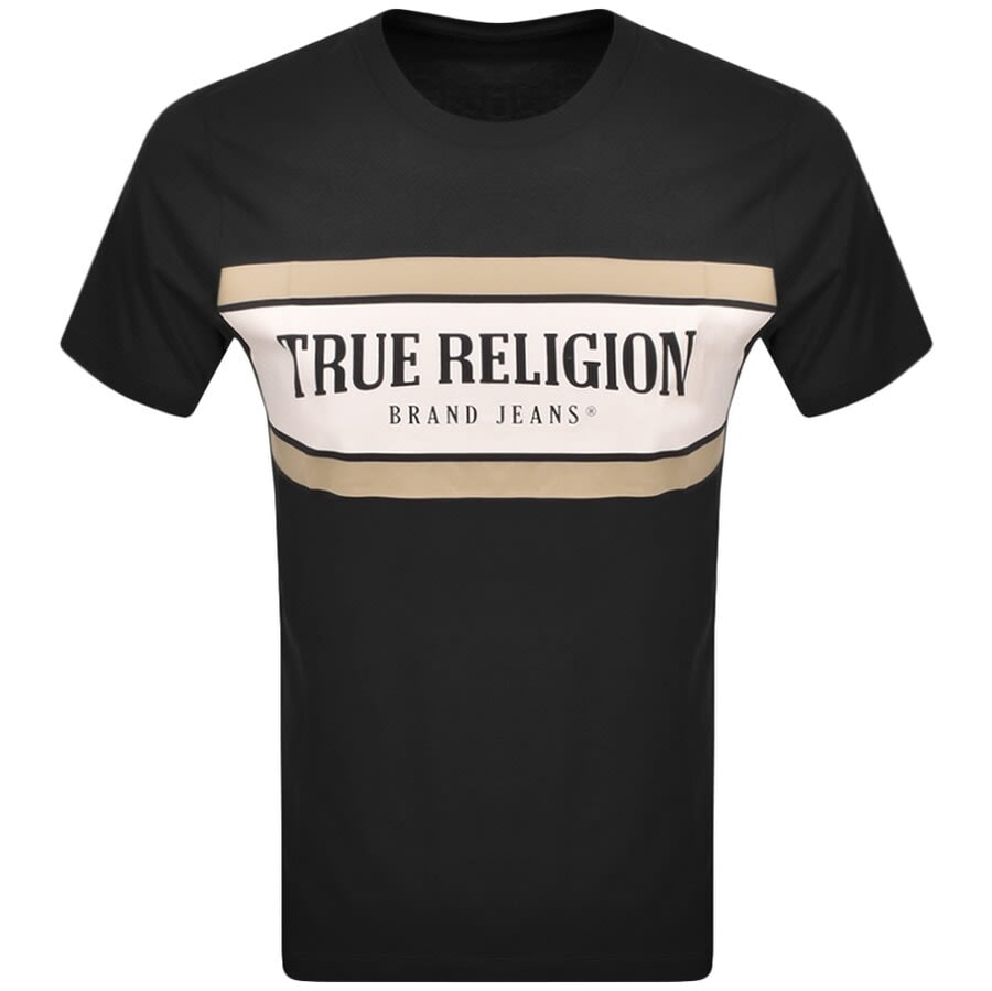 Alternative Image for ProductTrue Religion Stripe Logo T Shirt Black1