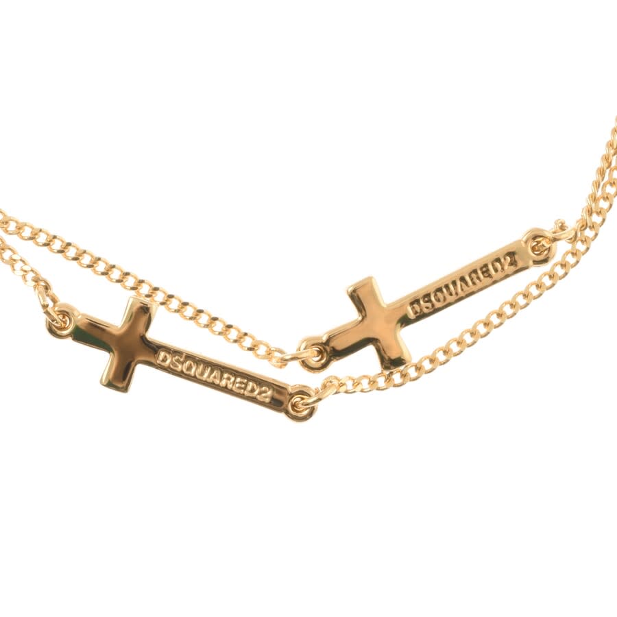 Alternative Image for ProductDSQUARED2 Two Chain Cross Bracelet Gold2