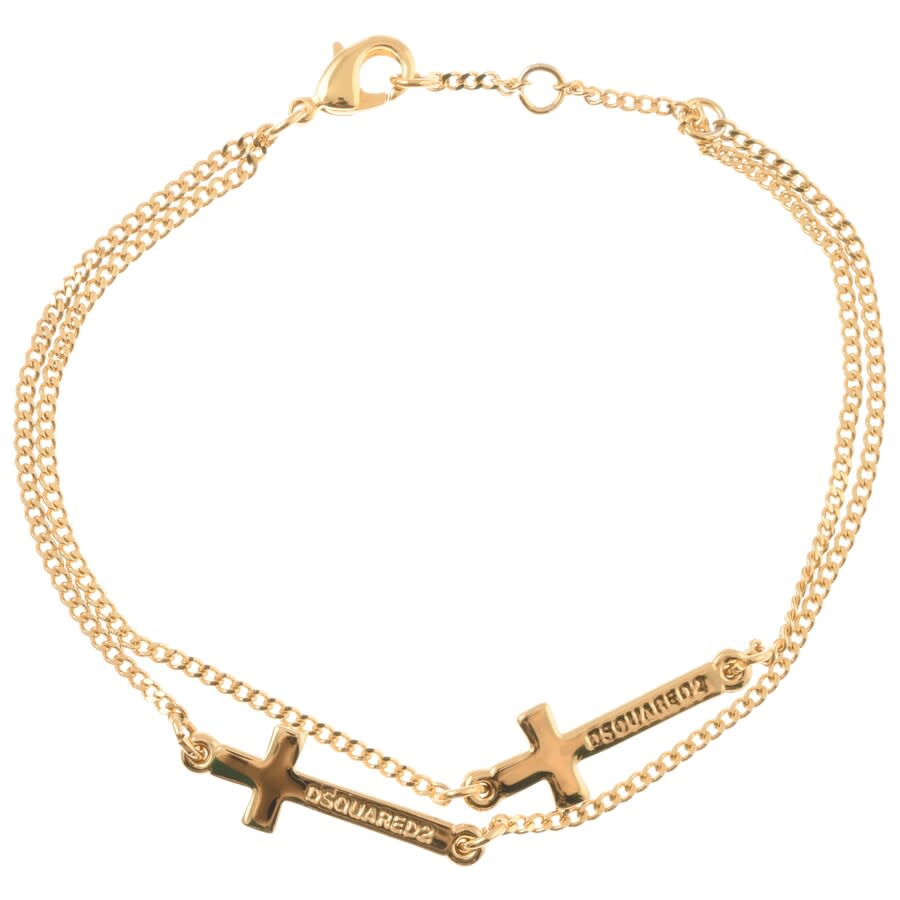 Alternative Image for ProductDSQUARED2 Two Chain Cross Bracelet Gold1