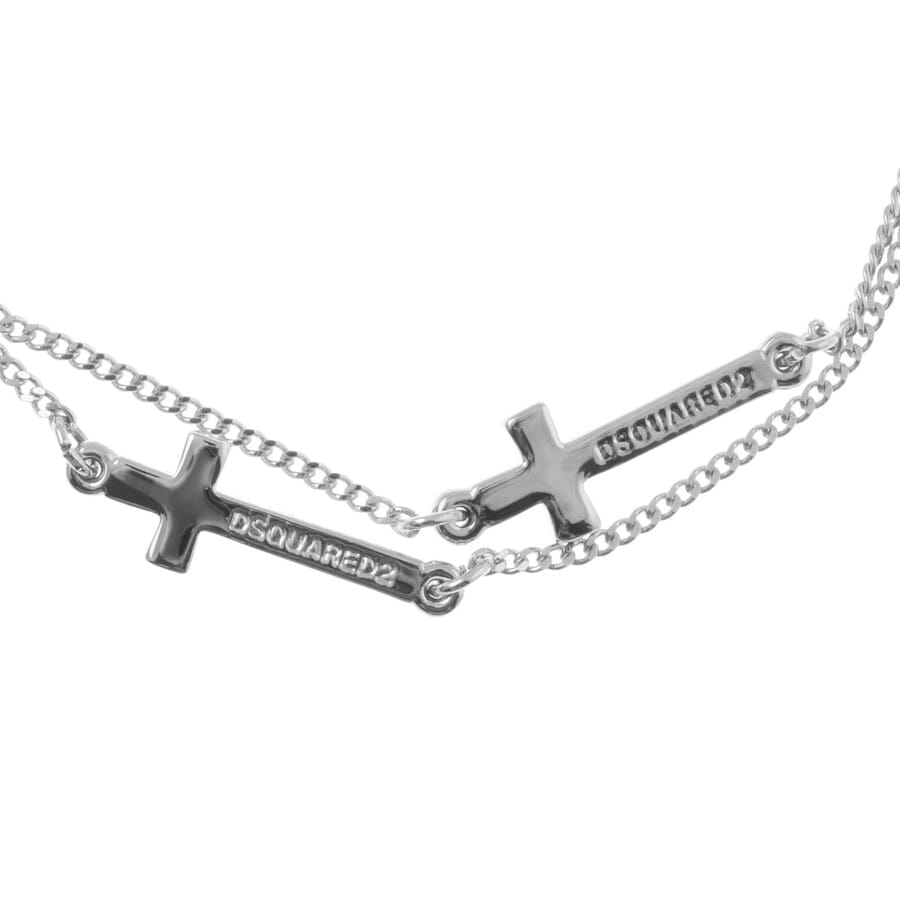 Alternative Image for ProductDSQUARED2 Two Chain Cross Bracelet Silver2