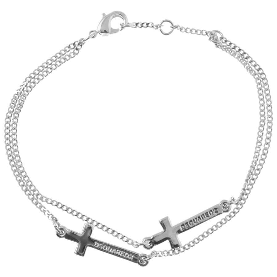 Alternative Image for ProductDSQUARED2 Two Chain Cross Bracelet Silver1