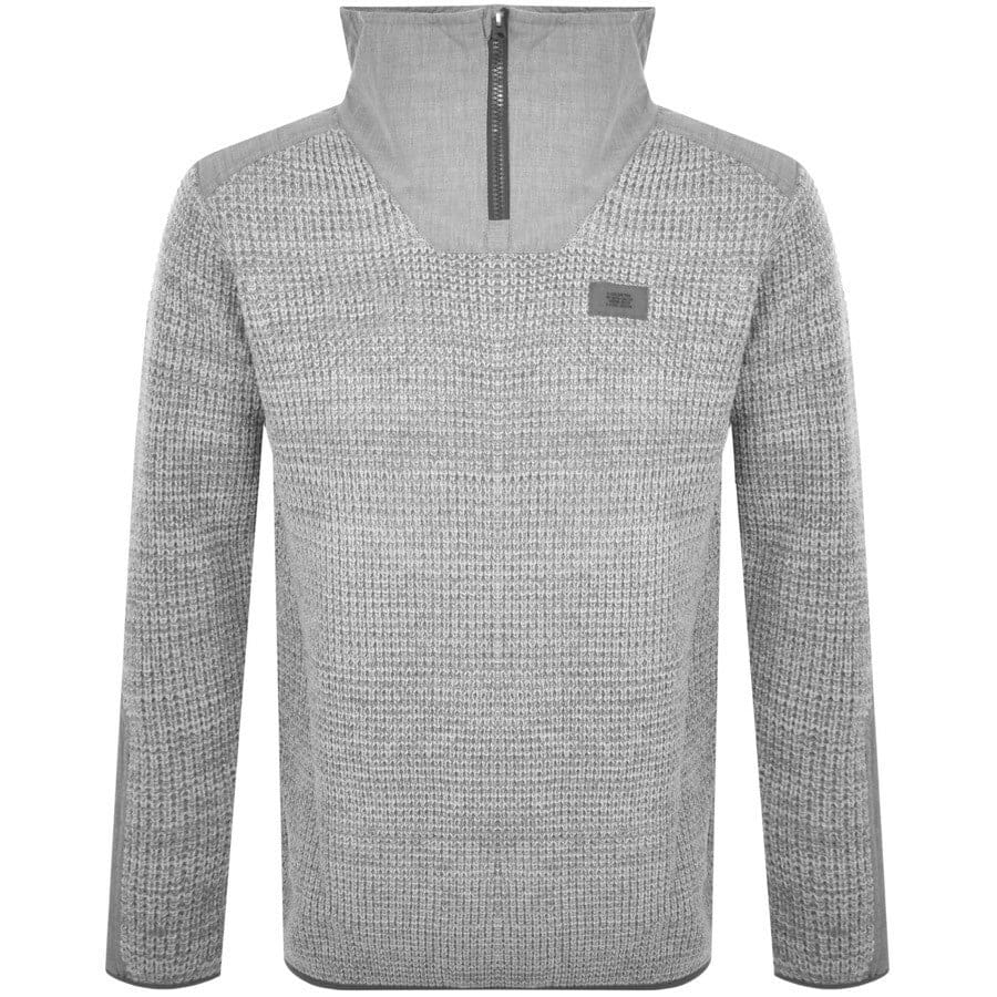 Alternative Image for ProductG Star Raw Half Zip Knit Jumper Grey1