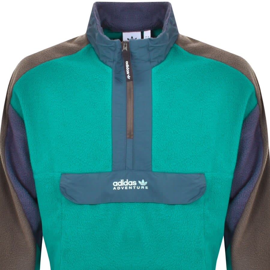 Alternative Image for Productadidas Originals Adventure Fleece Top Green2