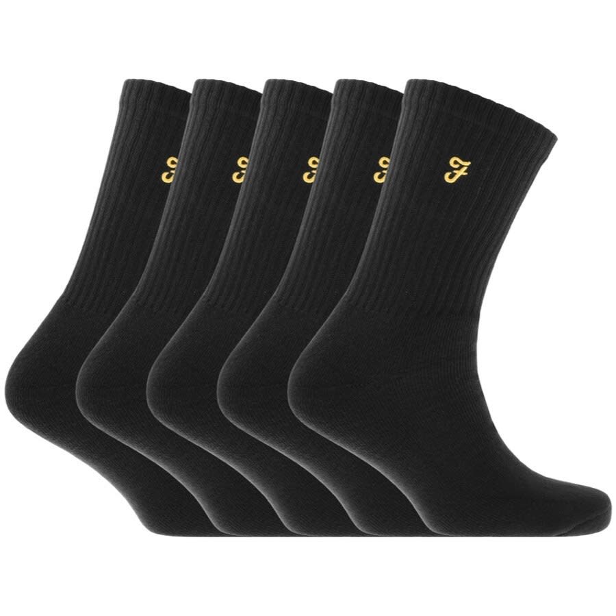 Farah Vintage Tommley 5 Pack Socks Black Mainline Menswear Denmark