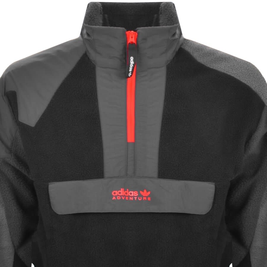 Alternative Image for Productadidas Originals Adventure Fleece Top Black2