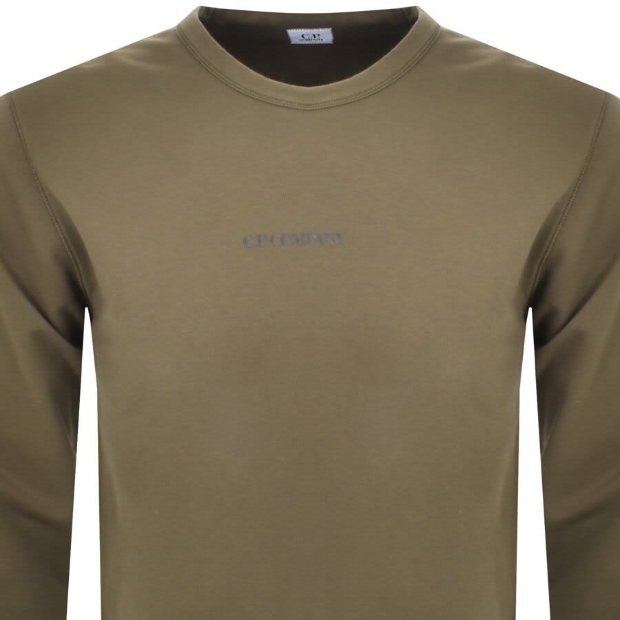Alternative Image for ProductCP Company Logo Crew Neck Sweatshirt Khaki2