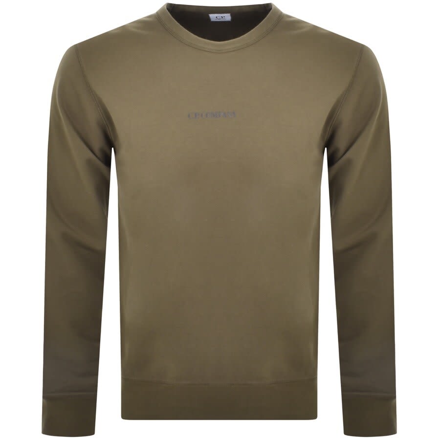 Alternative Image for ProductCP Company Logo Crew Neck Sweatshirt Khaki1