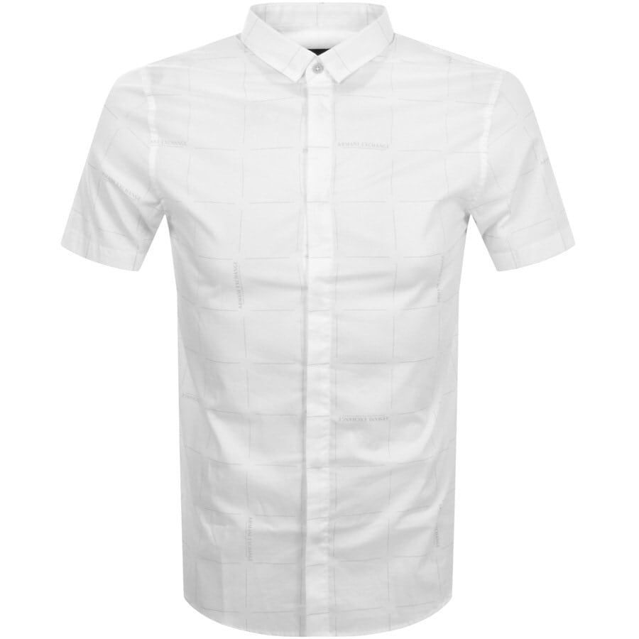 Alternative Image for ProductArmani Exchange Slim Fit Short Sleeved Shirt White1