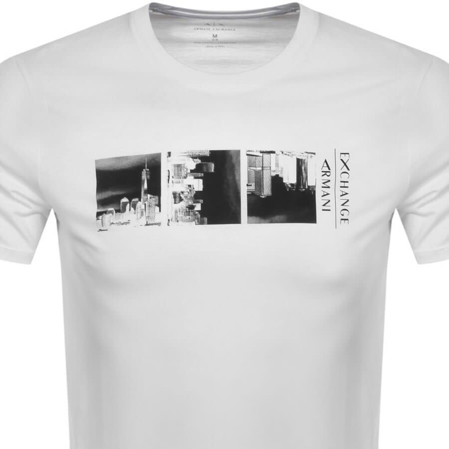 Alternative Image for ProductArmani Exchange Crew Neck Logo T Shirt White2
