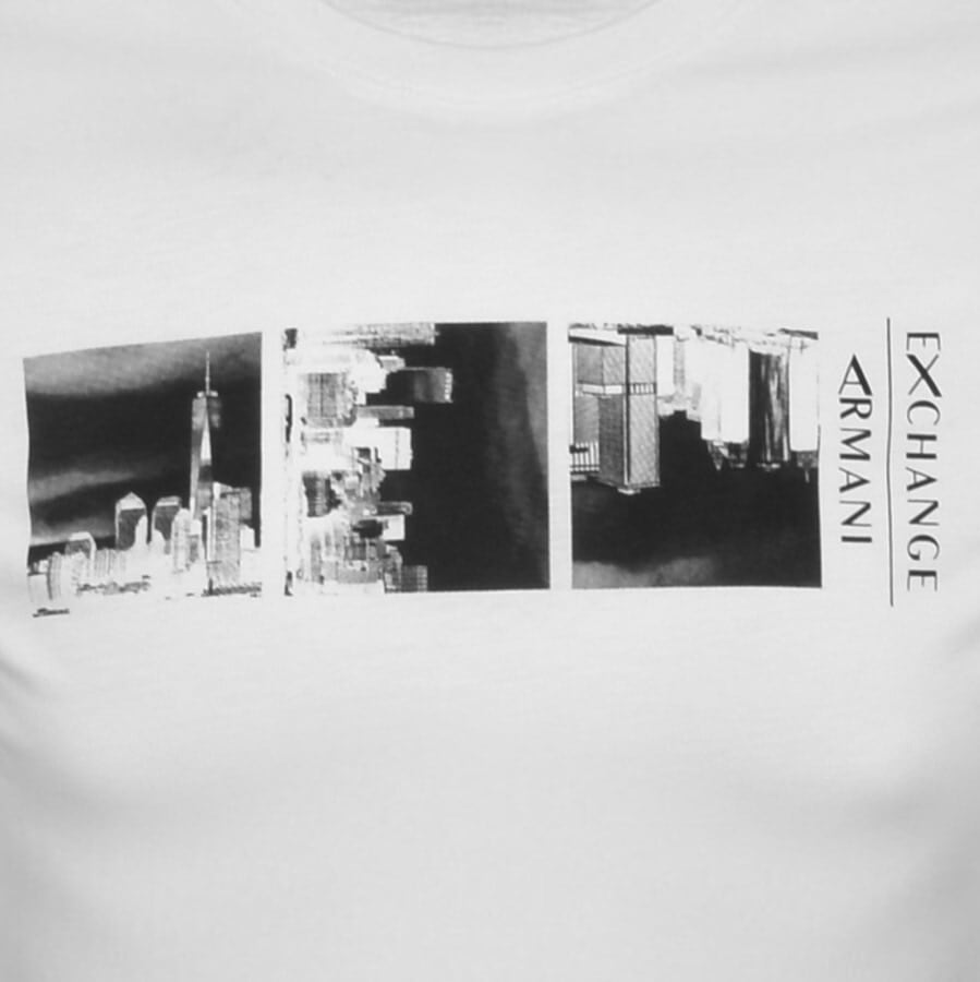 Alternative Image for ProductArmani Exchange Crew Neck Logo T Shirt White3