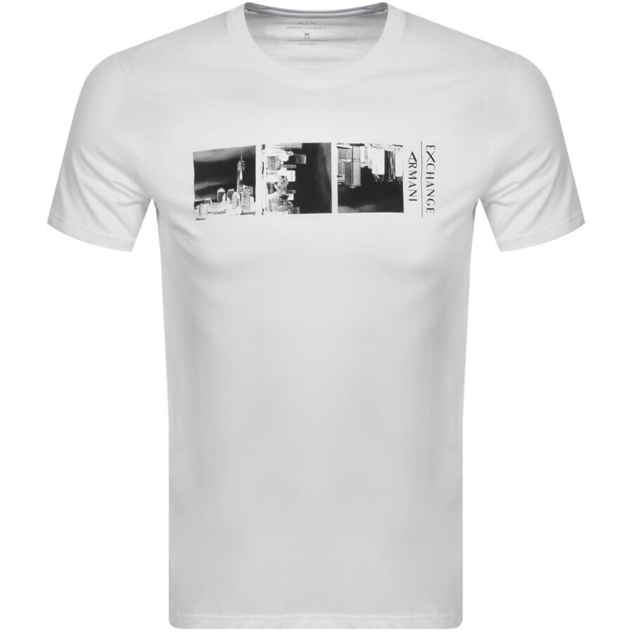 Alternative Image for ProductArmani Exchange Crew Neck Logo T Shirt White1