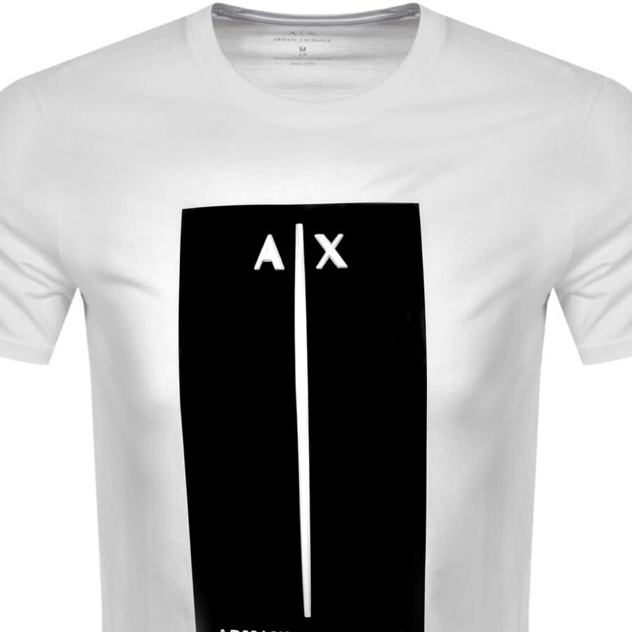Alternative Image for ProductArmani Exchange Crew Neck Logo T Shirt White2