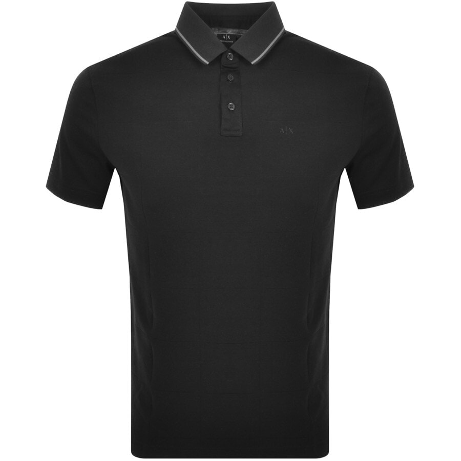 Alternative Image for ProductArmani Exchange Short Sleeve Polo T Shirt Black1