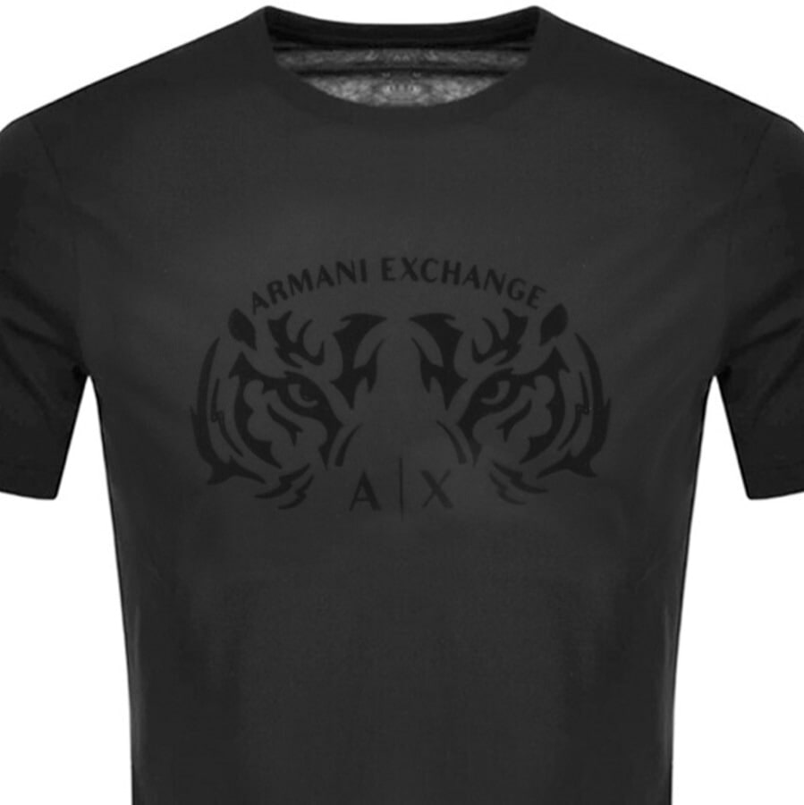 Alternative Image for ProductArmani Exchange Crew Neck Logo T Shirt Black2