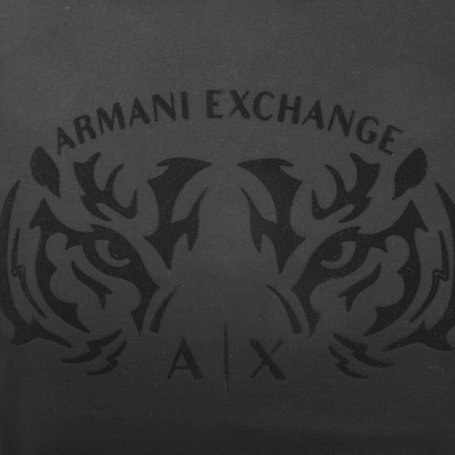 Alternative Image for ProductArmani Exchange Crew Neck Logo T Shirt Black3