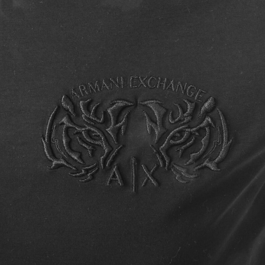 Alternative Image for ProductArmani Exchange Crew Neck Logo T Shirt Black3