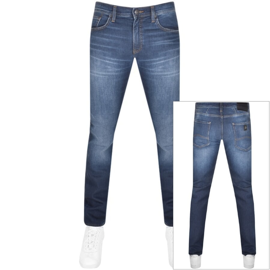 Alternative Image for ProductArmani Exchange J13 Slim Fit Mid Wash Jeans Blue1