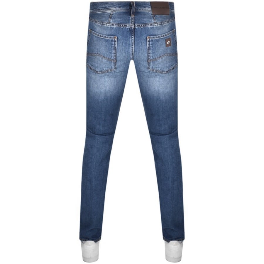 Alternative Image for ProductArmani Exchange J13 Slim Fit Mid Wash Jeans Blue2