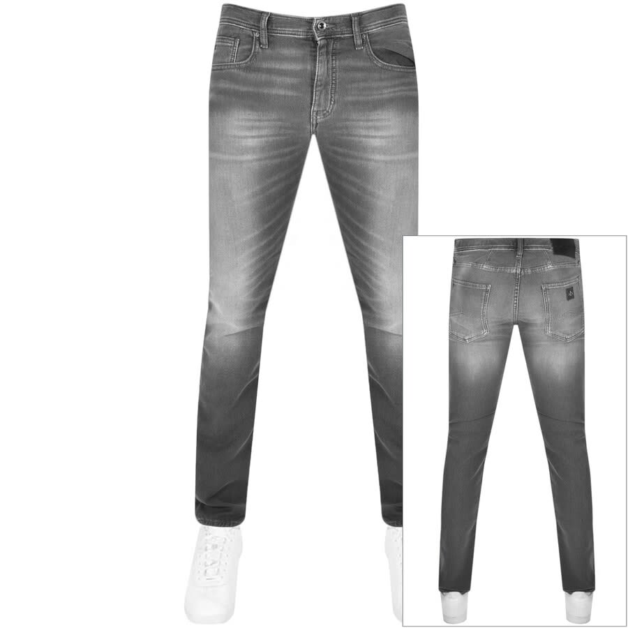 Alternative Image for ProductArmani Exchange J13 Slim Fit Mid Wash Jeans Grey1